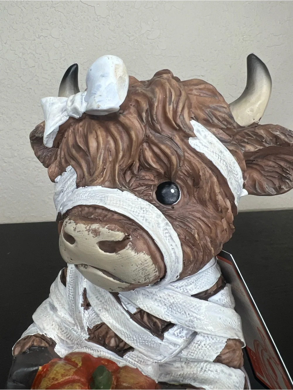 NEW HallowHome Halloween Highland Cow Mummy Decor